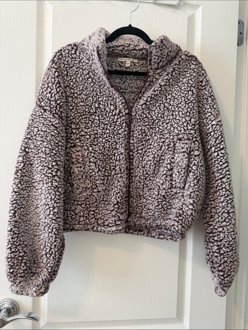 Express Cream Sherpa Lined Jacket